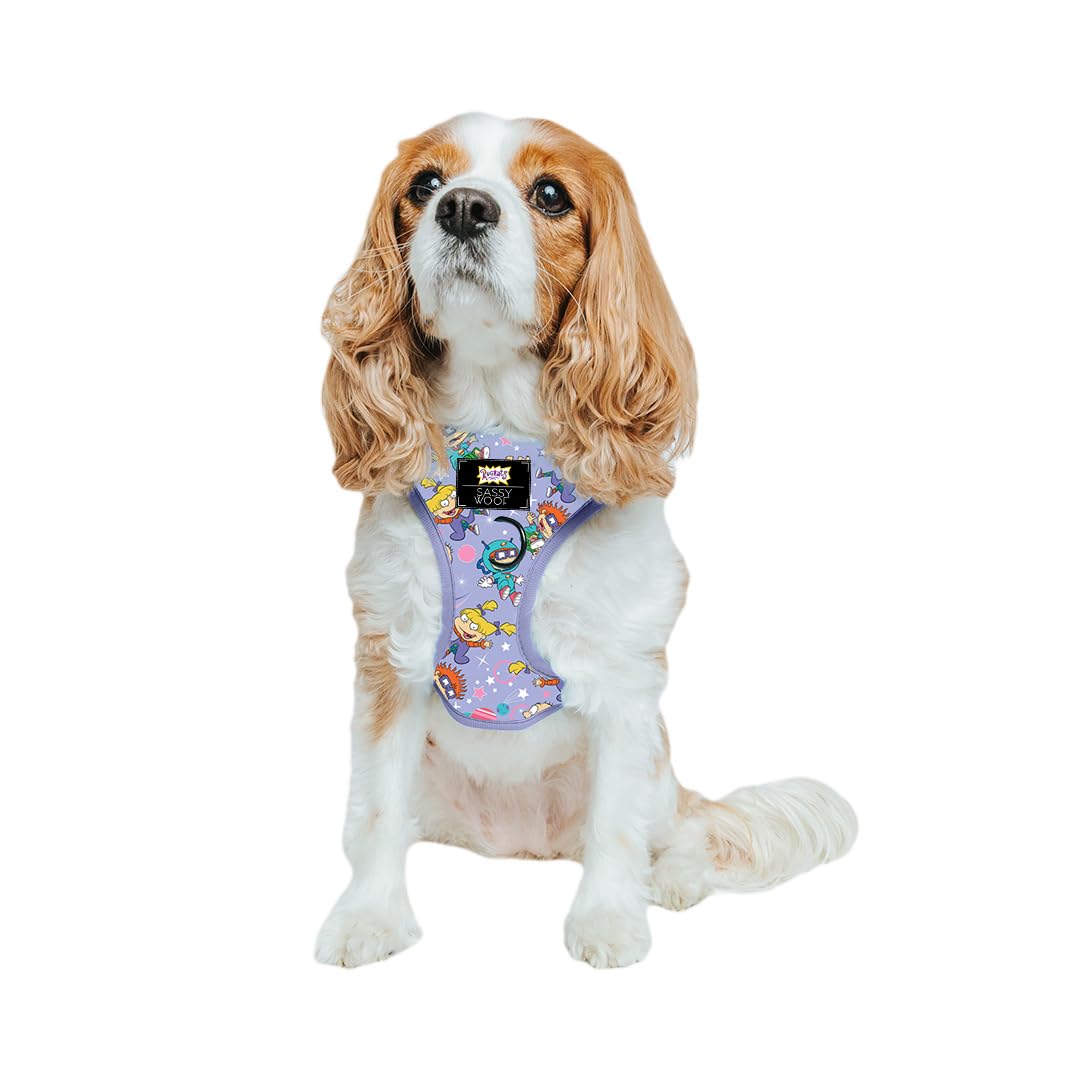 Sassy Woof Dog Adjustable Nickelodeon Rugrats™ Harness for Small Dogs and Puppies - Breathable Mesh, No Pull Design, Off